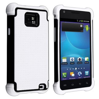 White/ Black Hybrid Armor Case for Samsung Galaxy S II AT&T i777