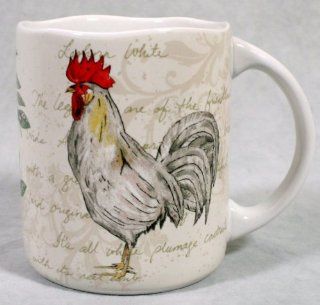 222 Fifth Rooster Journal Leghorn White Porcelain Coffee
