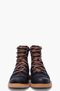 Sorel Black Leather Mad Muk Luk Boots for men