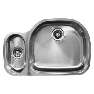 Ukinox Stainless Steel High Polish 80/ 20 Double Bowl Kitchen Sink