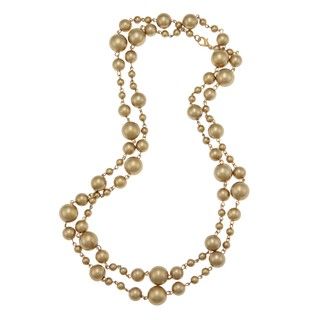 Alexa Starr Goldtone Golden Faux Pearl Necklace