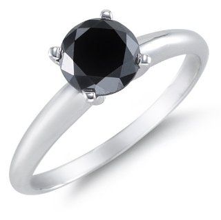 1 Carat Black Diamond Solitaire Ring [Jewelry] Jewelry