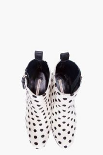 Opening Ceremony Ivory Polka Dot Pony Boots for women