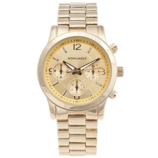 Monument Womens Gold tone Sport Watch Today $34.49 4.3 (3 reviews