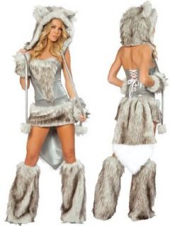 Sexy Fur Big Bad Wolf Complete Costume   LARGE Clothing