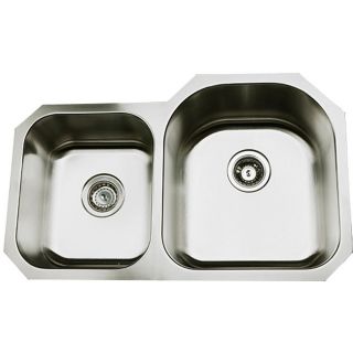 Offset Double Bowl Kitchen Sink