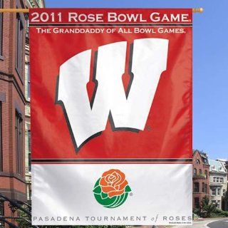 Wisconsin Badgers 27 x 37 Cardinal White 2011 Rose Bowl