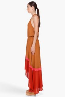 Haute Hippie Brown Silk Halter Dress for women