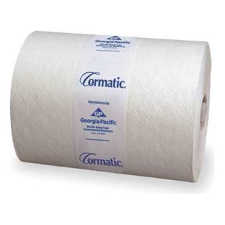 Georgia Pacific 2930P Paper Towel Roll, Cormatic, Wh, 700ft., PK6