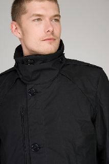 Hope  Goodman Waxed Black Trench for men