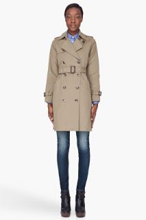 A.P.C. Beige Classic Double Breasted Trench Coat for women