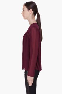 Hakaan Burgundy Massi Blouse for women