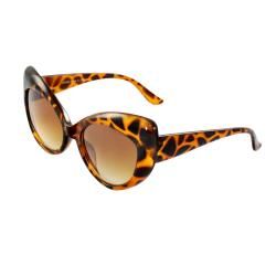 Womens Brown Leopard Cat Eye Sunglasses