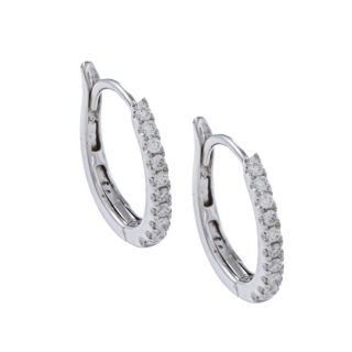 14k White Gold 1/5ct TDW Diamond Hoop Earrings (F G, VS1 VS2) Today $