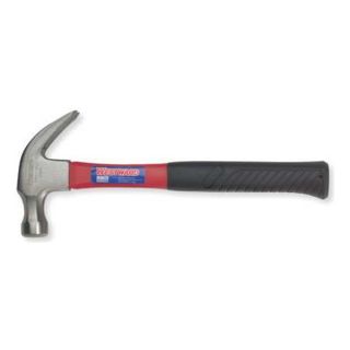 Westward 4YR57 Claw Hammer, 16 Oz, Smooth, Fiberglass