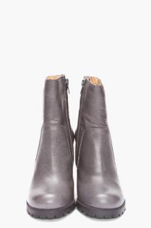 MM6 Maison Martin Margiela Low Grey Boots for women