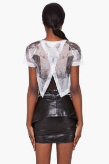 UNTTLD Cropped Silk Spy Shirt for women