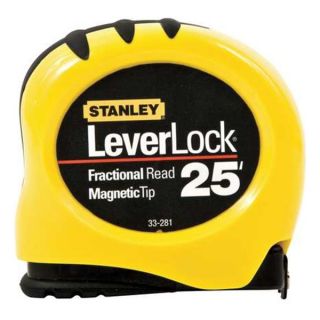 Stanley 33 281 Measuring Tape, Fraction, 25 Ft, Yellow/Blk