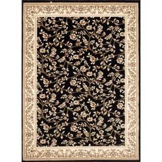 Machine Woven Wilton Black Floral (4 x 53) Today $84.99