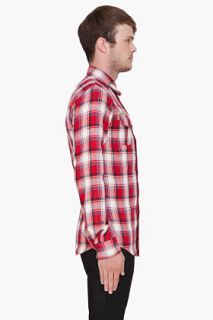 Dsquared2 Red Military Pocket Shirt for men