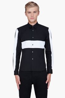 Comme Des Garçons Shirt Black Paneled Shirt for men