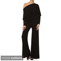 Tabeez Womens Black Jersey Draped Jumpsuit Today $59.99 Sale $53.99