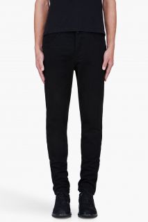 T By Alexander Wang Slim Black Leather Pocket Jeans for men