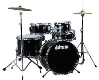ddrum D1 JR Complete 5 piece Drum Set, Black Musical
