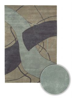Contemporary Hand knotted Mandara Wool Rug (8 Round)