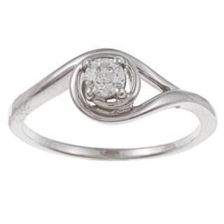 Sterling Silver 1/5ct TDW Diamond Solitaire Ring (H I, I1)