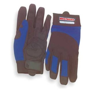 Westward 3NE34 Mechanics Gloves, Blue/Black, M, PR