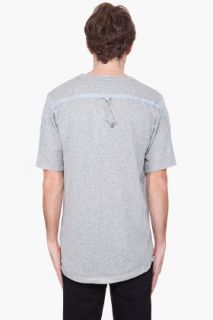 Y 3 Grey Melange Crewneck T shirt for men