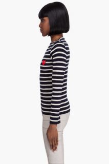 Comme Des Garçons Play  Worsted Wool Patch Sweater for women