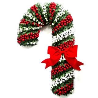 White and Red Pepper Berry Candy Cane (27 inch)