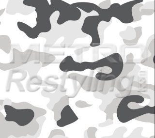 Large White Snow Camouflage Vinyl Wrap Decal Adhesive Backed Sticker