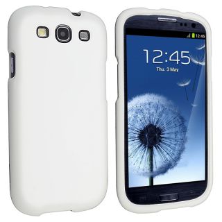 White Snap on Rubber Coated Case for Samsung© Galaxy S III