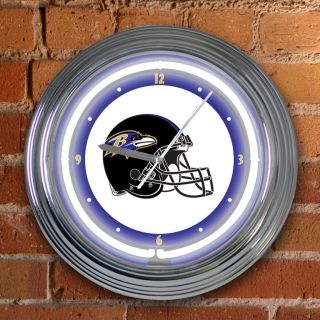Baltimore Ravens 15 inch Neon Clock