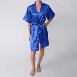 Happie Brand Womens 2 piece Satin Robe/ Chemise Set