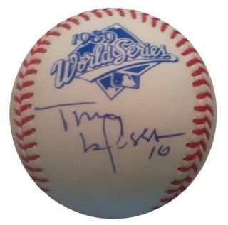 Signed Tony LaRussa 1989 World Series Baseball JSA COA