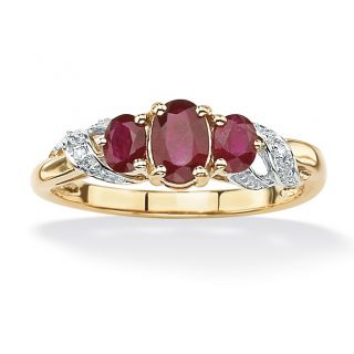 Angelina DAndrea 10k Gold Ruby and Diamond Accent Ring MSRP $555.00