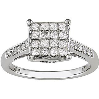 14k Gold 1/2ct TDW Princess cut Diamond Ring (H I J, I1 I2