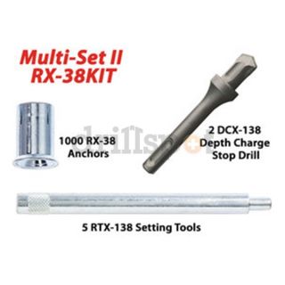 ITW Redhead RX 38KIT 3/8 Drop In Kit With Anchors, Setting Tools