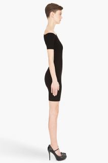 Helmut Black Asymmetric Gala Knit Dress for women