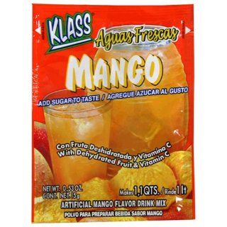 Klass Aguas Frescas Mango Drink Mix, 0.53 Ounce Packages (Pack of 36