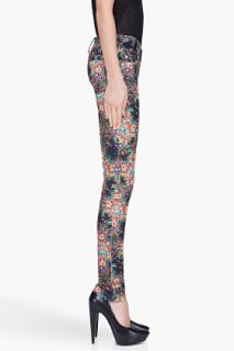 Alice + Olivia Skinny Multicolor Floral Jeans for women