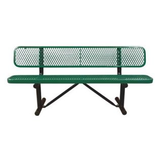 Approved Vendor 4HUT3 Bench, Expanded Metal, Green, Length 72 In