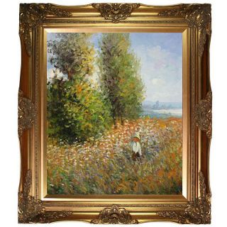 Claude Monet Field with Poplars Canvas Art