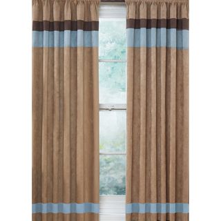 Soho Blue and Brown 84 inch Curtain Panel Pair