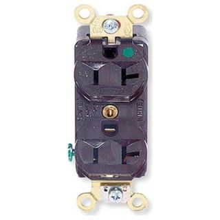 Hubbell Wiring Device Kellems HBL8300H Receptacle, Compact, Duplex, 20A, 125V, BR