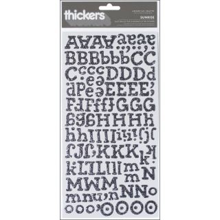 Thickers Silver Sunrise Chipboard Glitter Alphabet Stickers Today $